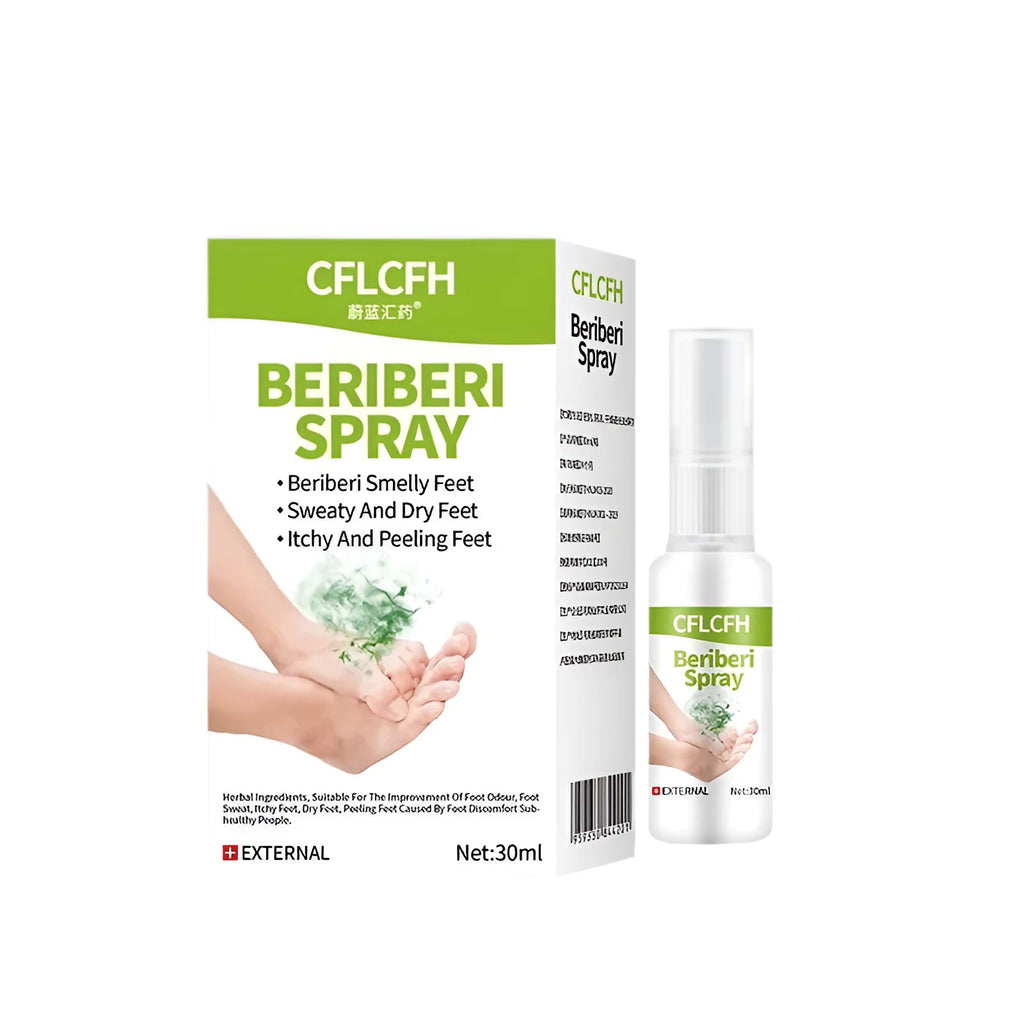 30ml bottle of English mint foot odour spray for fungal treatment