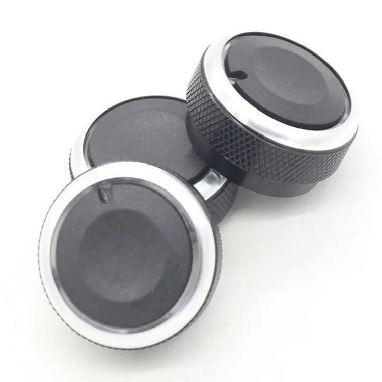 Three black aluminium alloy air conditioning knobs for Chevrolet Lefeng Lechi