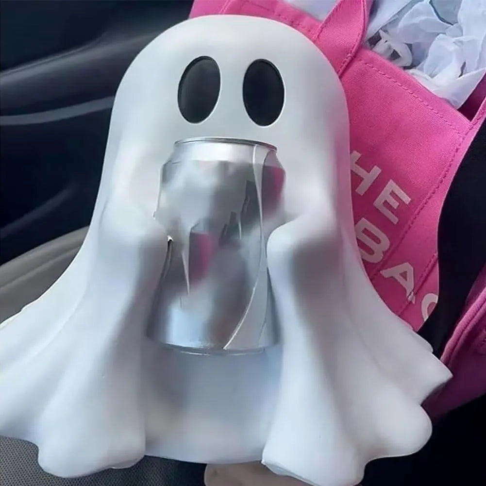 Ghost drink holder Halloween decoration in 15cm and 20cm plastic ghost shaped ornament for spooky home decor
