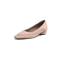 Women's milky white goat skin sandals with hollow-out design and beef tendon sole.