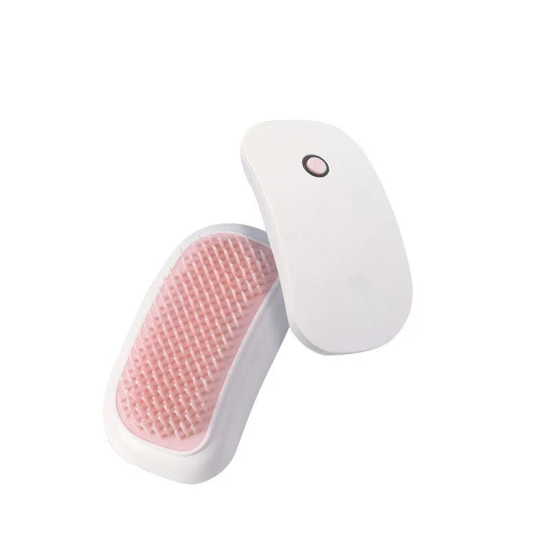 Fuigarry pink handheld electric vibration massage brush for grooming cats and dogs