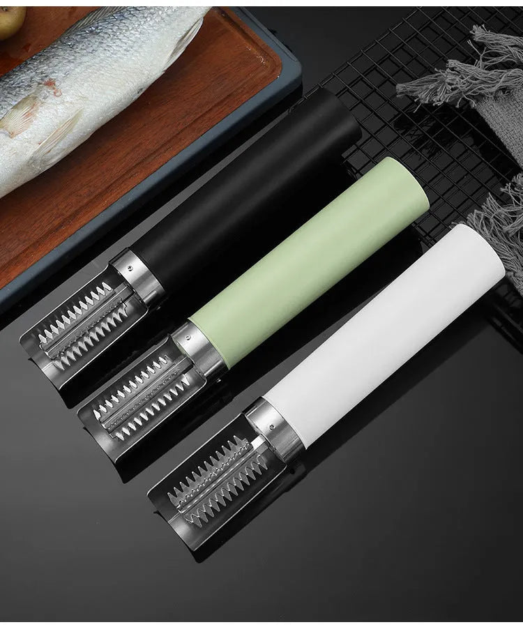 Electric razor fish scaler machine handheld cordless 125W waterproof in white
