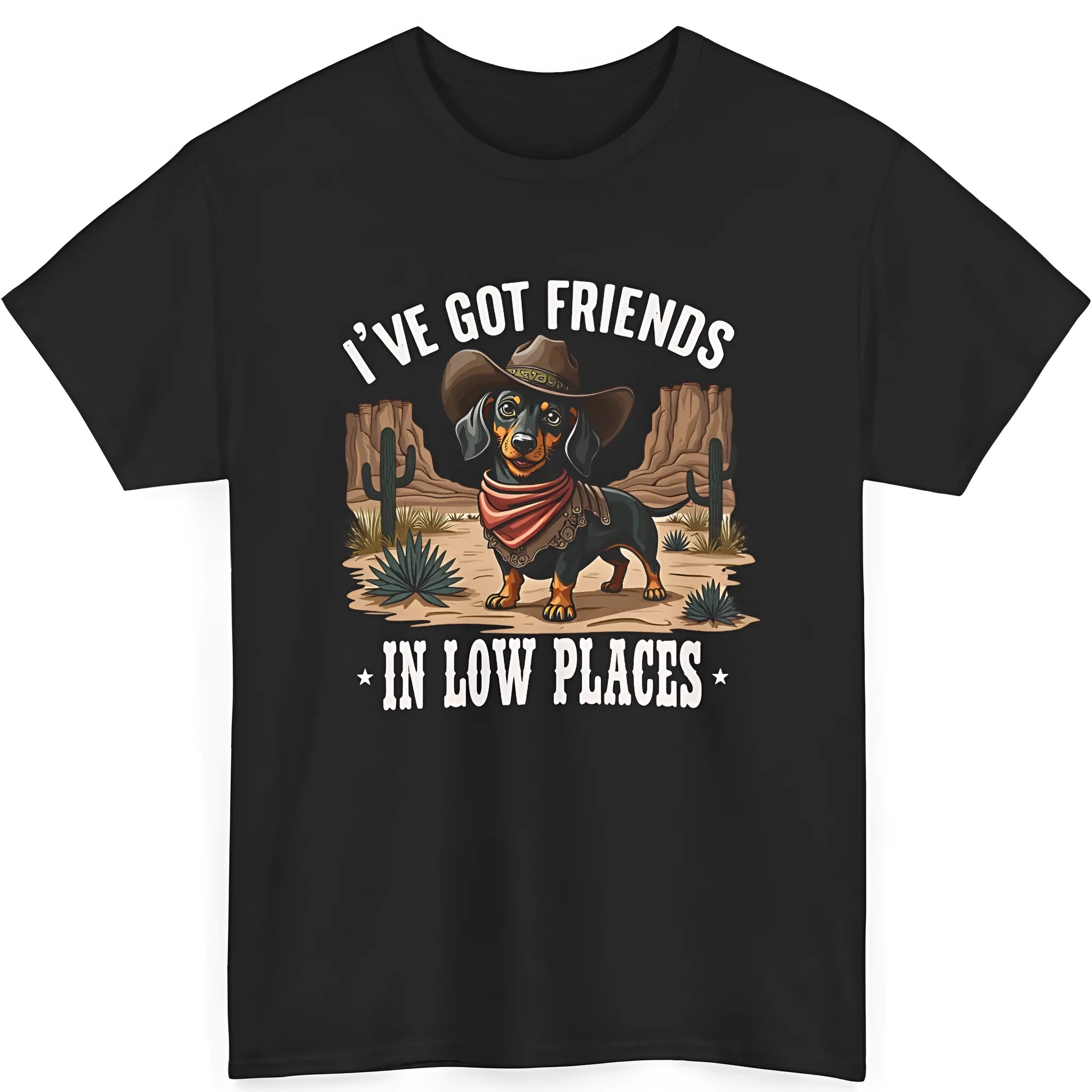 Men's black loose-fit t-shirt with 3D digital cartoon print, short sleeves, round neck, front view