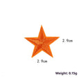 Colourful embroidered five-pointed star cloth stickers for DIY clothing decoration