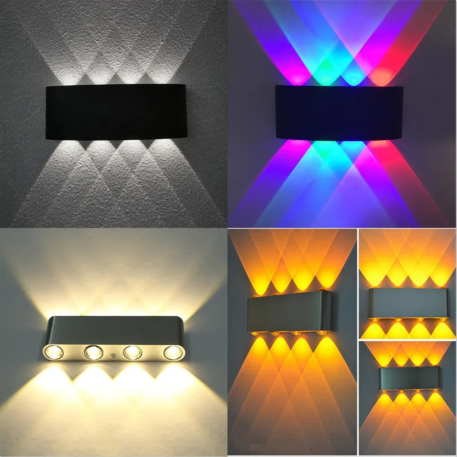 Modern black aluminium LED corridor lamp for TV background and aisle lighting