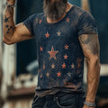 Loose-fit short sleeve t-shirt with a bold, colourful 3D art retro graphic pattern printed on the front.