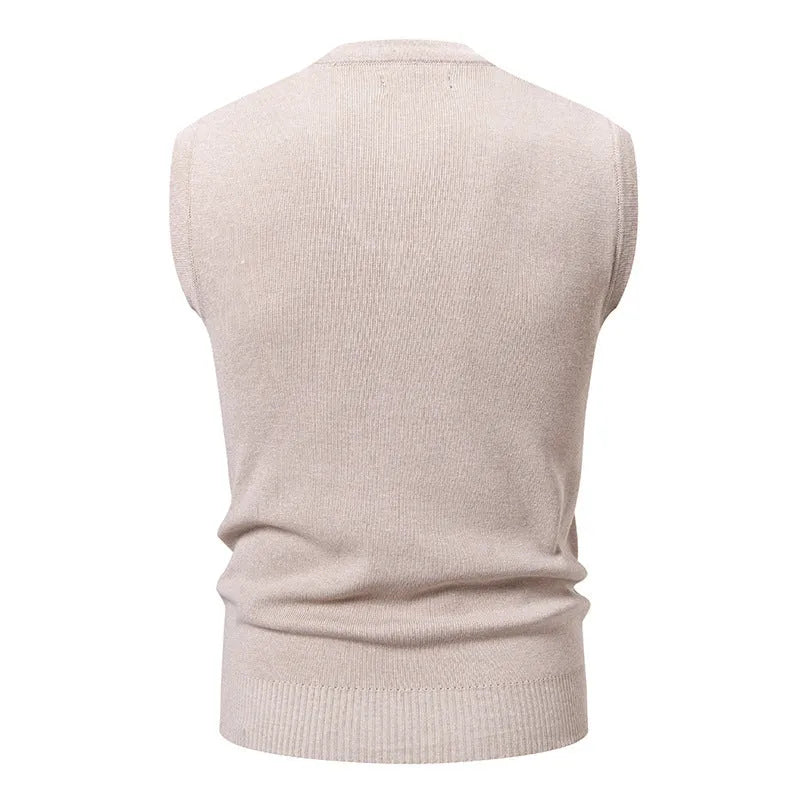 Men's plaid pullover leisure sweater in modal-spandex, loose fit, available in gray black khaki blue navy blue brown