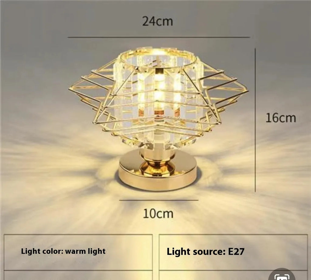 European modern crystal ceiling lamp in black and gold finishes for living room and bedroom
