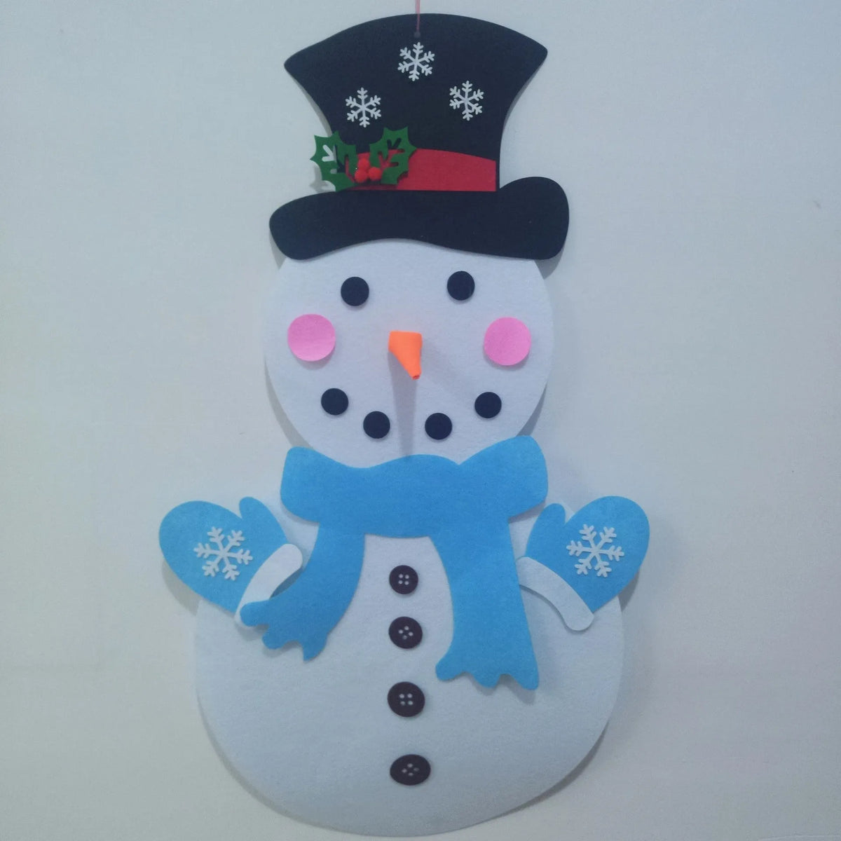 DIY felt Christmas tree for children with detachable ornaments, 95x70cm or 100x70cm, plus snowman 97x54cm