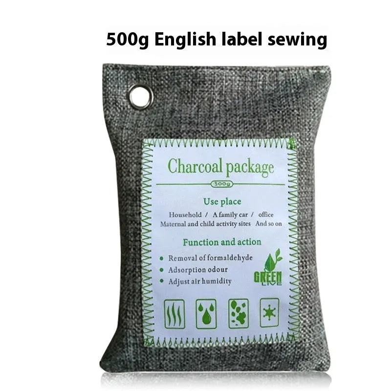 Sewing style bamboo charcoal bags for household formaldehyde removal and air purification