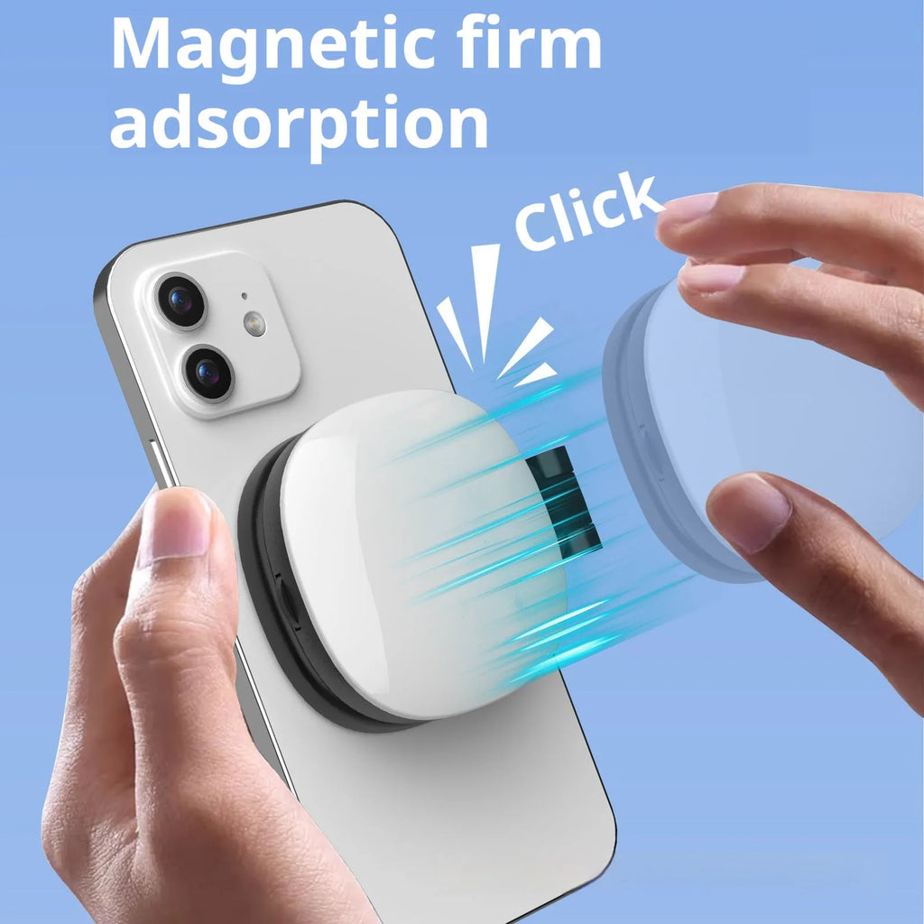 Black and white mobile phone magnetic selfie fill light with adjustable colour temperature