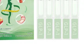 Boxed set containing five facial care dropper bottles for skin firming and abdominal definition