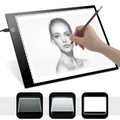 Three-speed dimming A4 LED cartoon transparent copy table drawing board with USB cable