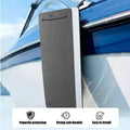 EVA boat bumper fender in blue and grey colours showing two size options for marine protection