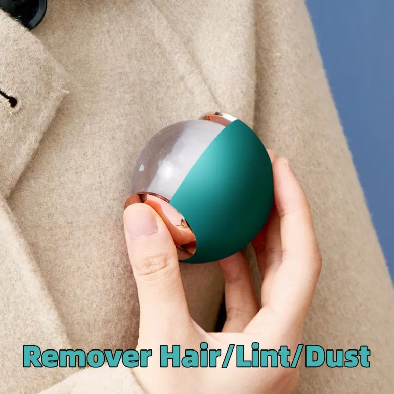 Reusable gel lint roller with washable surface for pet hair removal in green gold colour