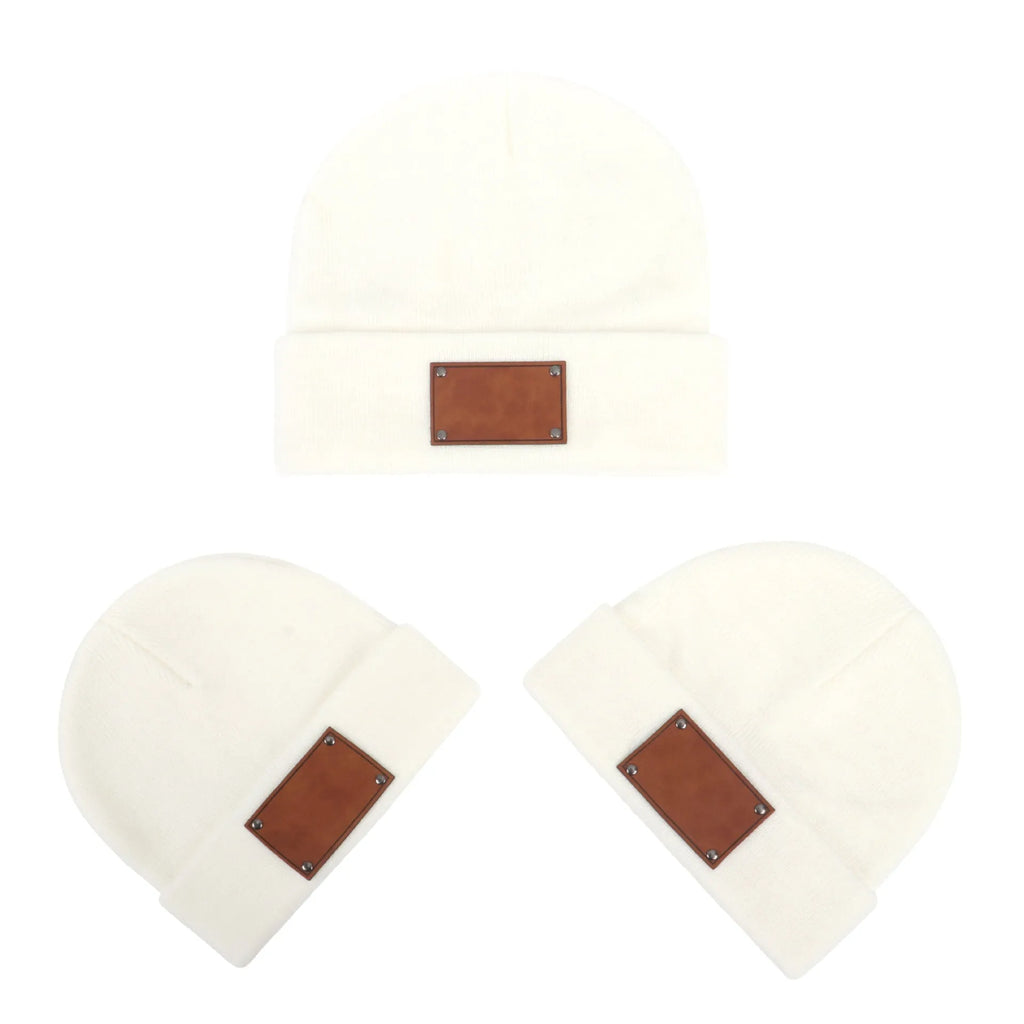 Knitted acrylic fibre dome top pullover hat in multiple colours and sizes for babies toddlers and adults