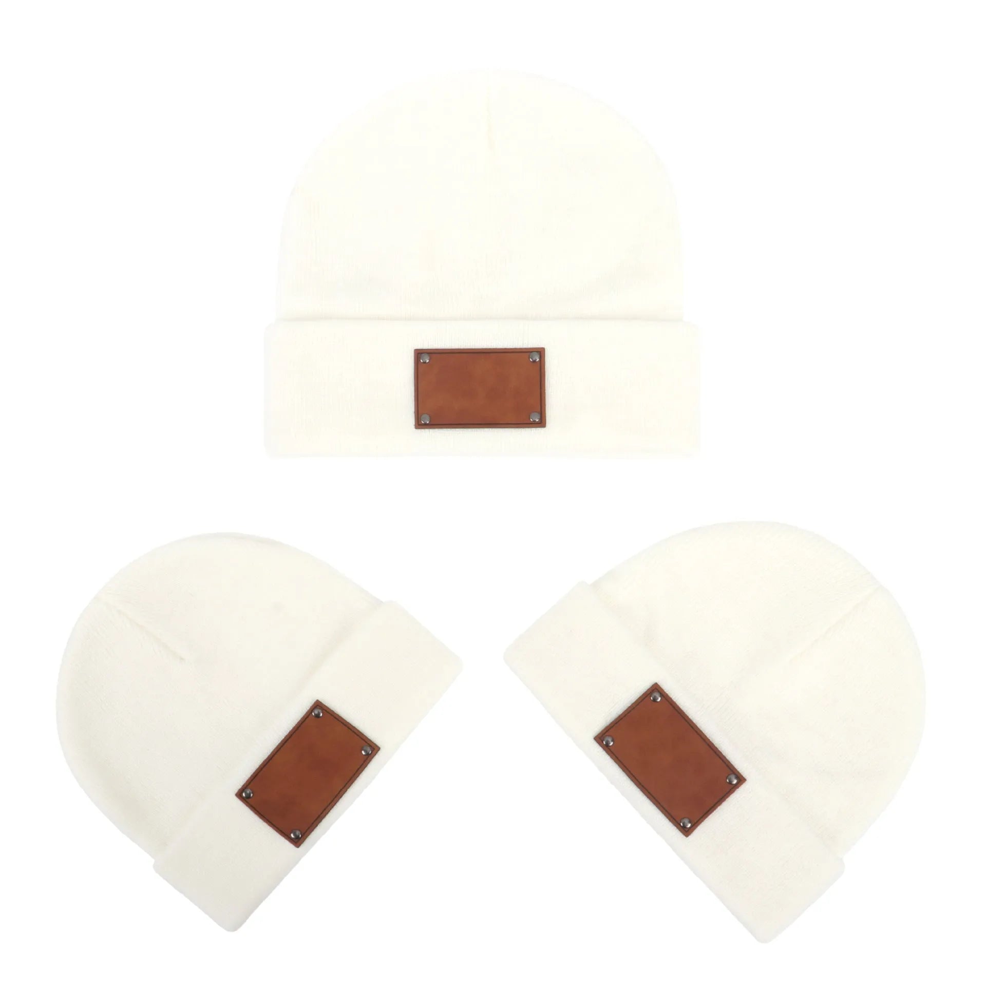 Knitted acrylic fibre dome top pullover hat in multiple colours and sizes for babies toddlers and adults
