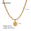 European and American titanium steel shell pearl necklace, stainless steel, electroplated, regular chain, JDN2305044 style