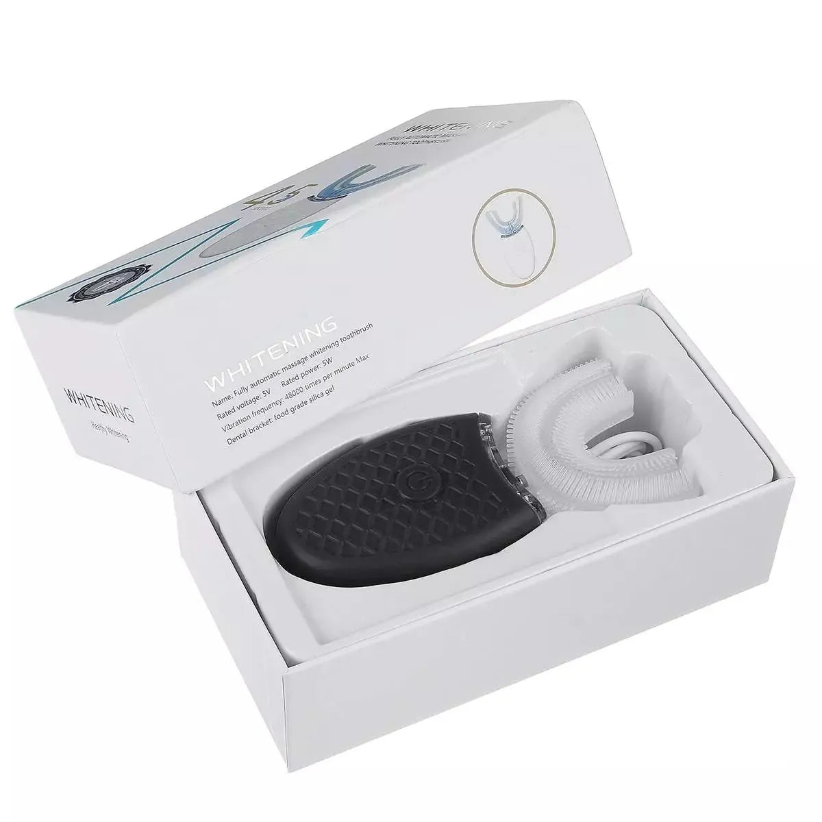 U-shaped electric toothbrush with IPX7 waterproof and USB cable for children and adults