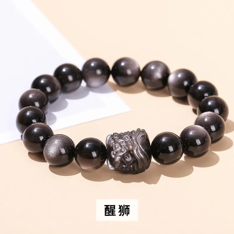 Women's crystal bracelet with silverstone star stone and tassel detail