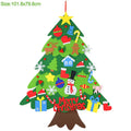DIY felt Christmas tree ornament set for kids with 110cm width and multi-colour sections