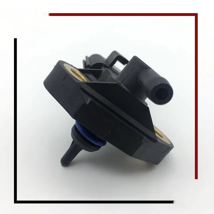 Black intake pressure sensor for Ford and Lincoln vehicles with automotive connections