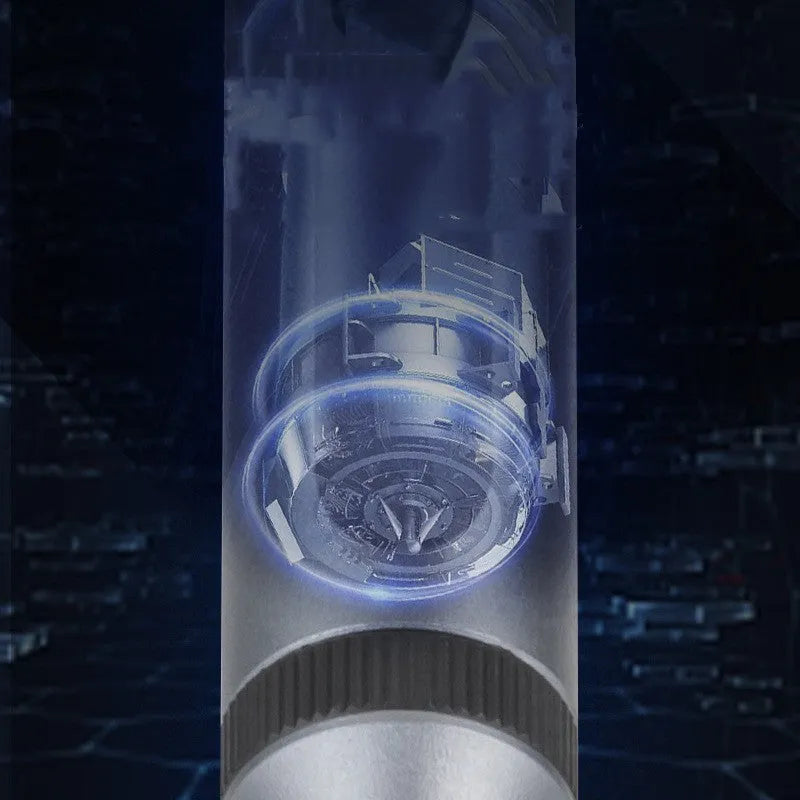 Precision electric screwdriver with aluminium alloy handle, showing compact 134.5mm length design.