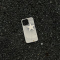 XINGX Design Film Protective iPhone case in frosted and glossy finishes, showing front and back views.