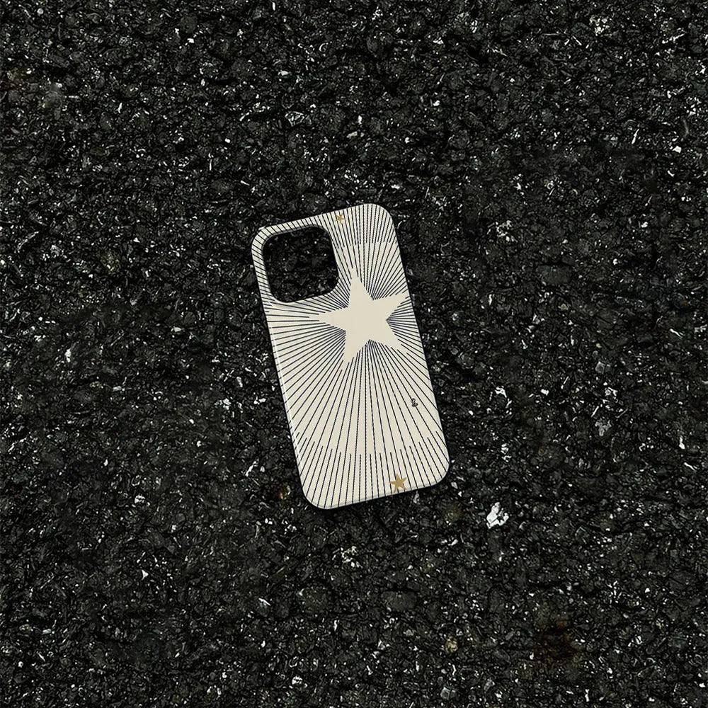 XINGX Design Film Protective iPhone case in frosted and glossy finishes, showing front and back views.