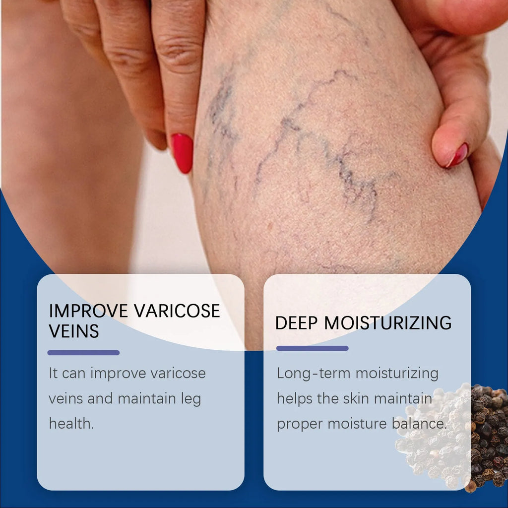 30ml bottle of leg care massage spray with a spray nozzle.
