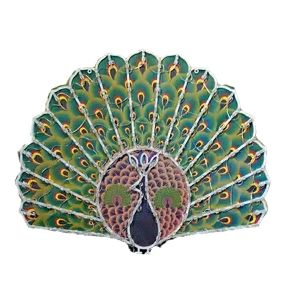 Christmas festival plug-in outdoor string lights with plastic shell and peacock lamp shape for holiday decoration