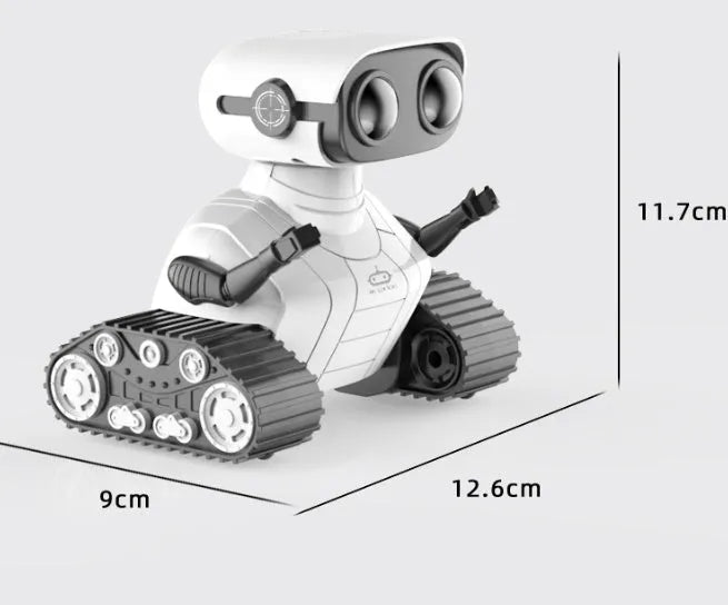 USB rechargeable remote control robot toy for children aged 7-14 years white plastic with sound and light dancing and remote control