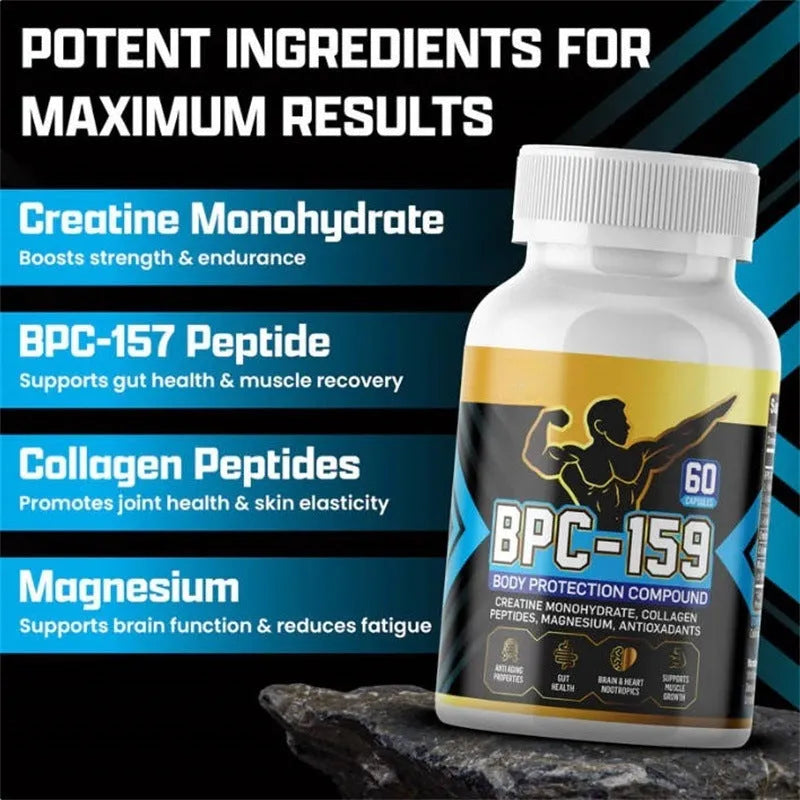 Body supplements capsules in bottle packaging for energy support with standard specifications