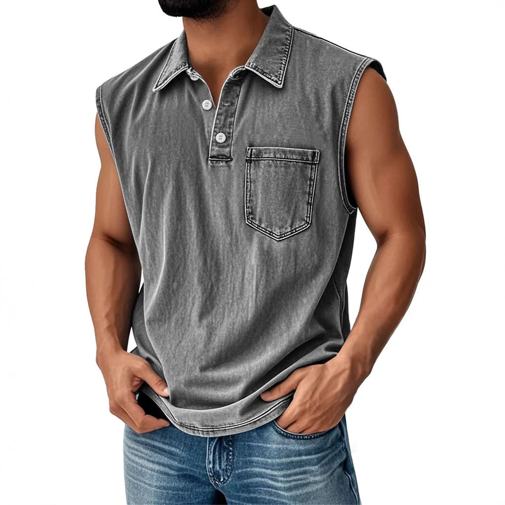 3D digital print men's button polo shirt short sleeve loose fit polyester casual top