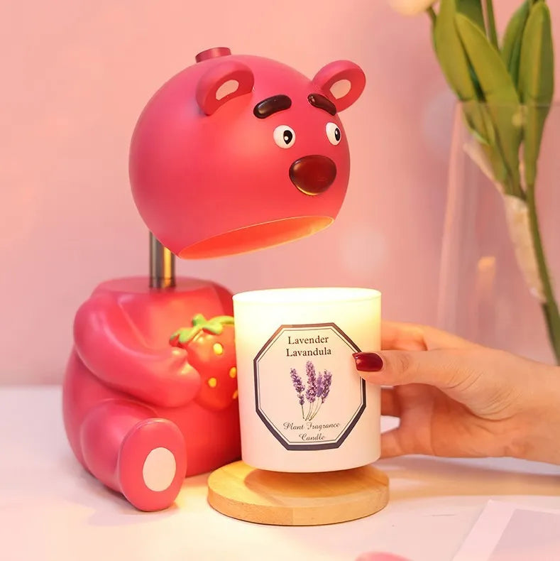 Panda aromatherapy wax table lamp with night light in modern simplicity style, 220V