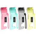 Wireless shutter smartphone holder in plastic, 85.5g desktop stand with Bluetooth 3.0, shown in black, pink or yellow