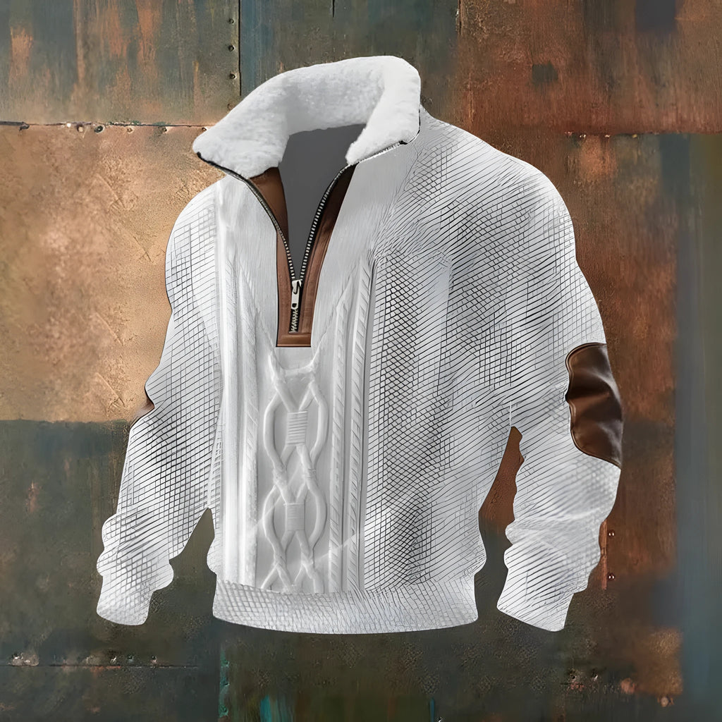 Men's hooded sweatshirt with fur collar and digital print, loose pullover, 210g Japanese cloth, sizes S to 5XL