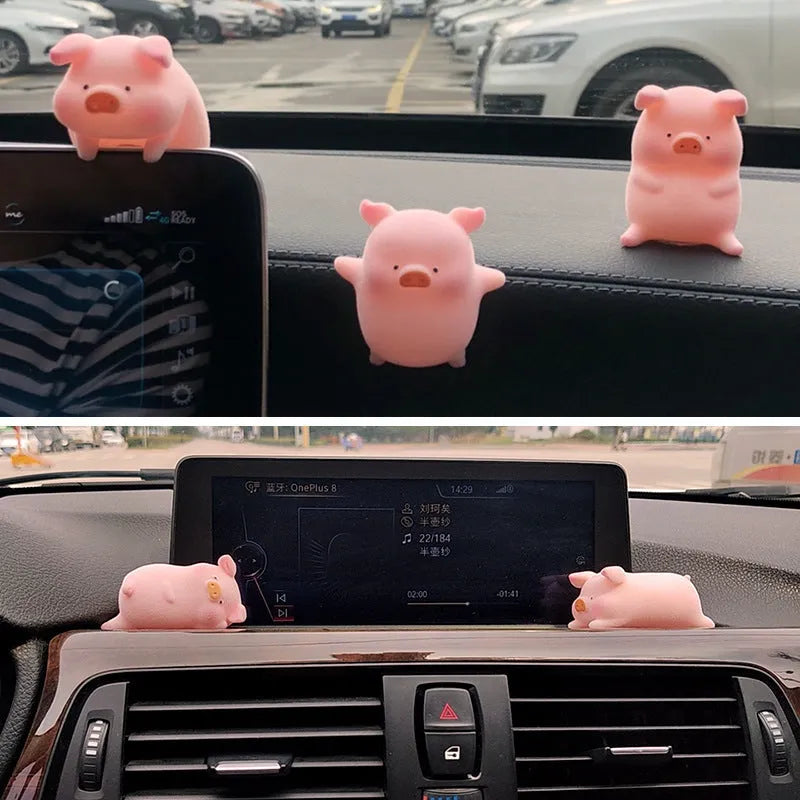 Cartoon pig resin car dashboard ornament decoration accessory