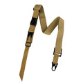 Outdoor equipment crossbody nylon sling strap 148cm with snap button fastening in army green colour