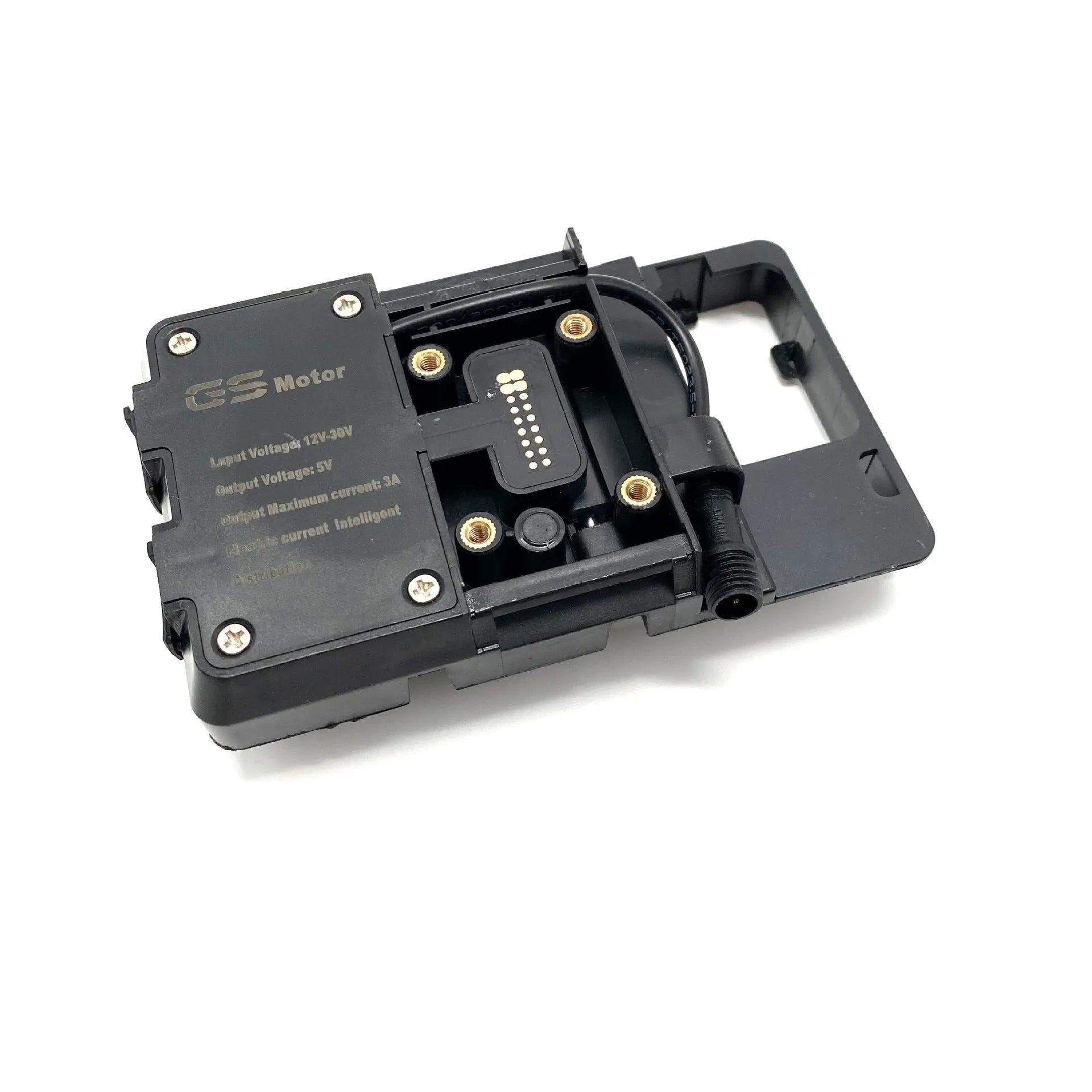 Black ABS plastic navigation mounting bracket for BMW R1200GS and R1250GS motorcycles