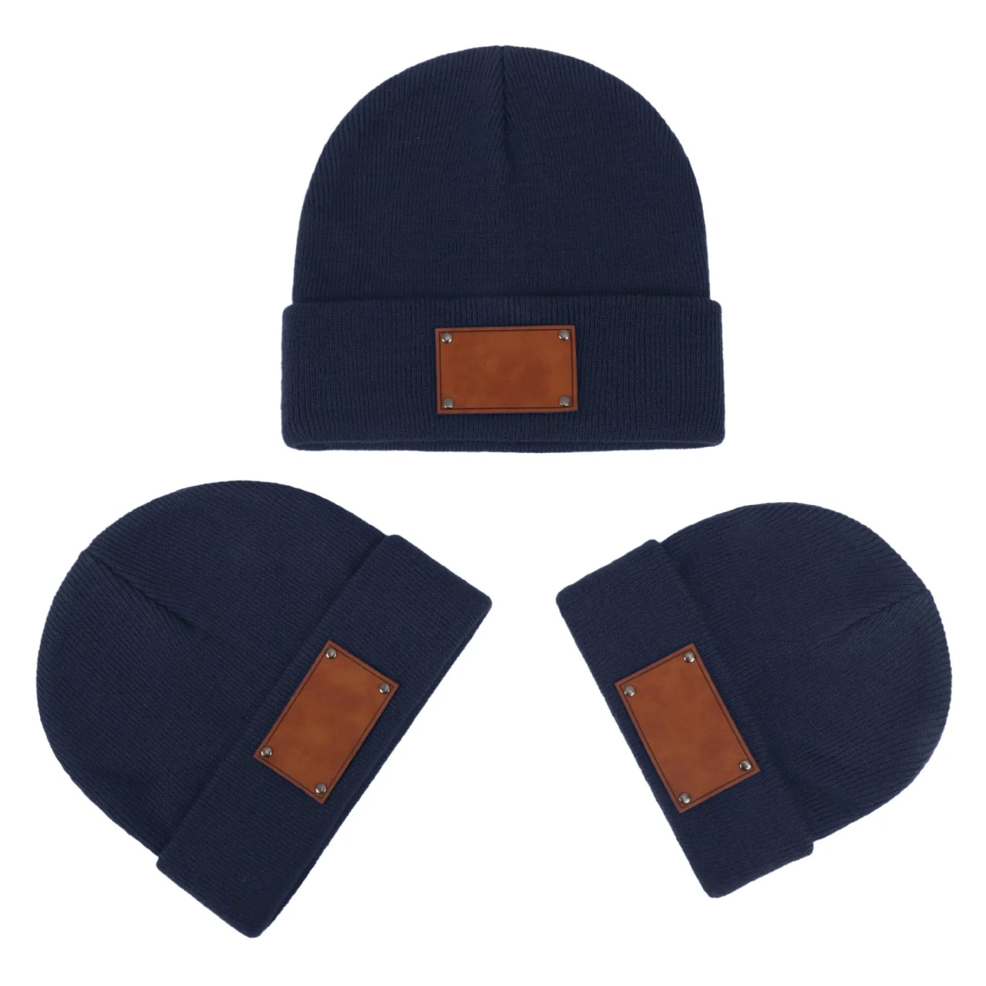 Knitted acrylic fibre dome top pullover hat in multiple colours and sizes for babies toddlers and adults