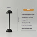 Creative high foot metal mushroom table lamp in white with Type-C power cable on a bedside table