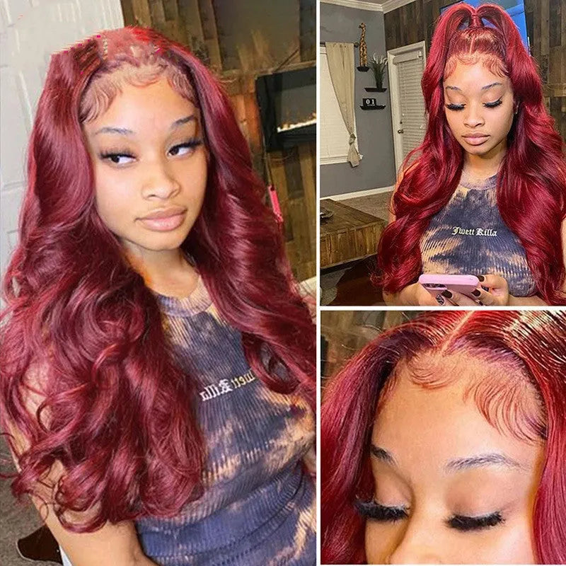 Front lace head cover real human hair wig with body wave, available in lengths 10 to 30 inches