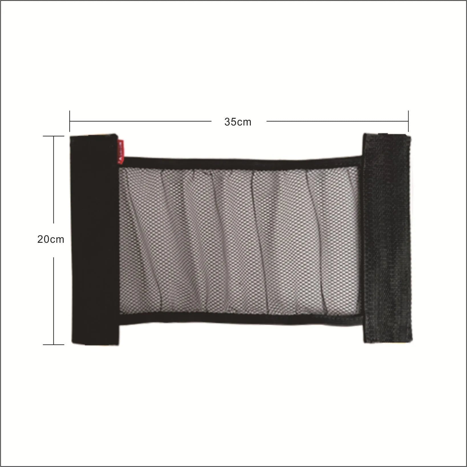 Polyester elastic storage net for car boot organisation in two sizes