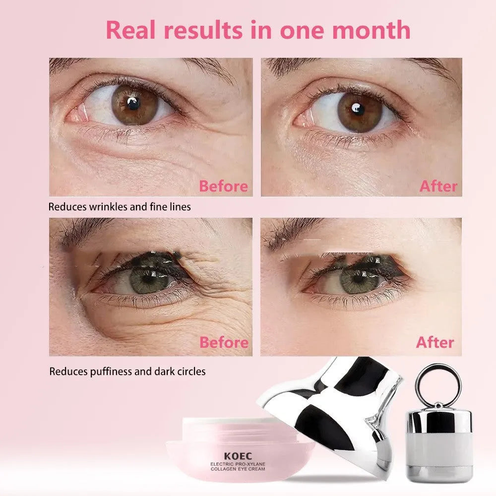 Collagen polypeptide electric eye cream with built-in massager for firming and hydrating under eyes