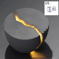 Designer minimalist LED table lamp with resin natural sand finish and 4000K light, 130x70mm