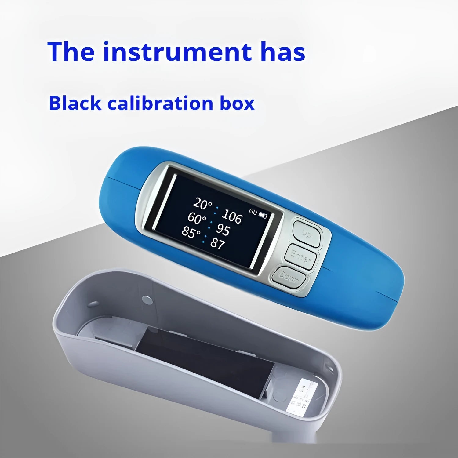 Ceramic portable gloss tester showing CS-300, CS-300S, and CS-380 measurement angle configurations
