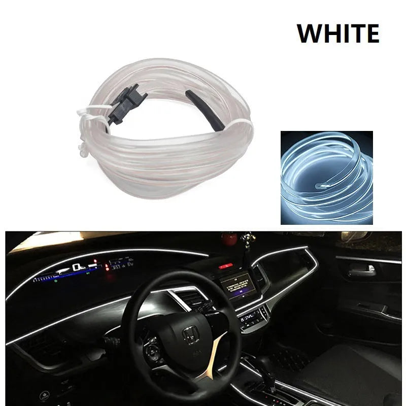 6 metre car interior USB LED ambient light cable in ten colour options