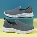 Lazy Hollow Breathable Mesh Cloth Shoes in black, flat heel, round toe, mesh upper