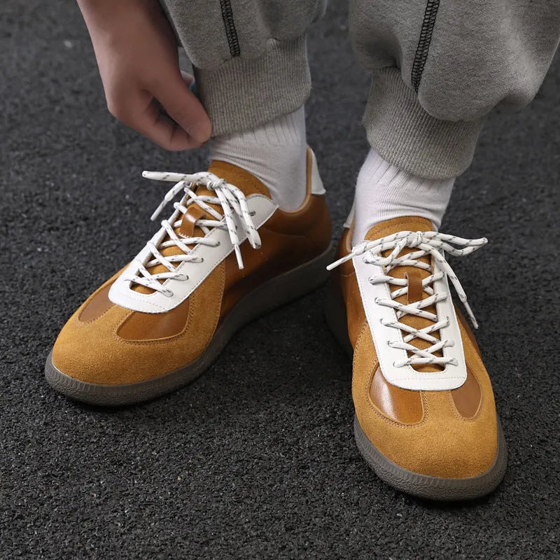 Niche Sports men's casual broad shoes genuine leather round toe black colour side view